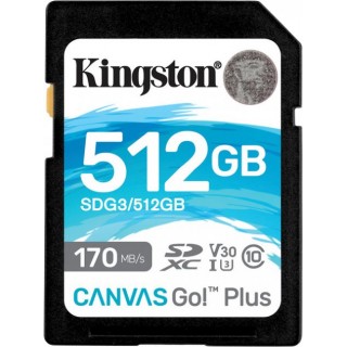 Kingston 512GB SD Canvas Go! Plus U3